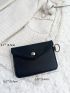 Pressed Button Flap Coin Purse