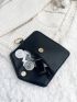 Pressed Button Flap Coin Purse