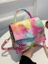 Tie Dye Chain Flap Square Bag