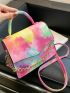 Tie Dye Chain Flap Square Bag