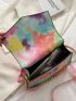 Tie Dye Chain Flap Square Bag