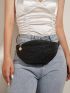 Granule Embossed Zip Front Fanny Pack