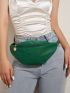 Granule Embossed Zip Front Fanny Pack