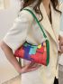 Colorblock Geo Graphic Baguette Bag