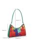 Colorblock Geo Graphic Baguette Bag