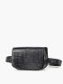 Mini Crocodile Embossed Belt Bag