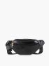 Crocodile Embossed Double Zip Fanny Pack