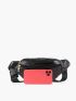 Crocodile Embossed Double Zip Fanny Pack