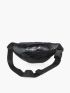 Crocodile Embossed Double Zip Fanny Pack