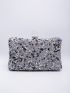 Mini Stone & Rhinestone Decor Chain Box Bag