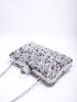 Mini Stone & Rhinestone Decor Chain Box Bag