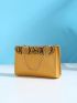 Mini Snakeskin Turn Lock Flap Square Bag