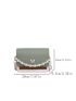 Butterfly & Faux Pearl Decor Flap Square Bag