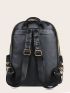Studded Decor Backpack With Bag Charm