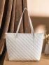 Quilted Shoulder Tote Bag