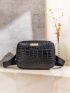 Mini Crocodile Embossed Metal Decor Belt Bag