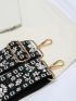 Floral Embroidery Bag Strap