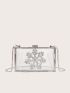 Rhinestone Snowflake Decor Chain Clear Box Bag