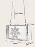 Rhinestone Snowflake Decor Chain Clear Box Bag