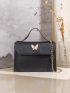 Mini Butterfly Decor Flap Square Bag