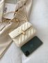 Mini Quilted Metal Decor Flap Square Bag