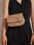 Twist Lock Detail Straw Bag