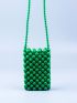 Mini Bead Decor Square Bag