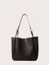 Minimalist Large Capacity Bucket Bag With Inner Pouch