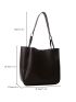 Minimalist Large Capacity Bucket Bag With Inner Pouch