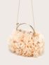 Flower Decor Chain Evening Bag