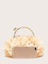 Flower Decor Chain Evening Bag