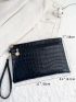 Crocodile Embossed Square Bag