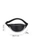 Chain Decor Zip Front Fanny Pack