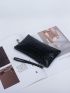 Geometric Embossed Long Wallet With Wristlet