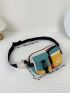 Mini Letter Graphic Colorblock Waist Bag