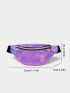 Holographic Cartoon Embossed Fanny Pack