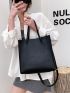 Minimalist Shoulder Tote Bag With Inner Pouch