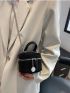 Mini Rhinestone Detail Chain Bucket Bag