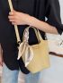 Mini Twilly Scarf Decor Double Handle Bucket Bag