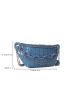 Mini Crocodile Embossed Chain Decor Waist Bag