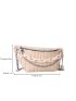 Mini Crocodile Embossed Chain Decor Waist Bag