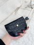 Crocodile Embossed Flap Coin Purse