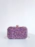 Rhinestone Decor Box Bag