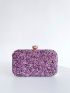 Rhinestone Decor Box Bag