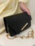 Metal Decor Flap Chain Square Bag