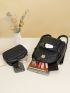 Mini 2pcs Quilted Metal Decor Backpack Set