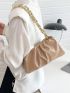 Minimalist Chain Ruched Bag