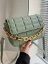 Solid Quilted Chain Square Bag