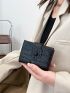Crocodile Embossed Snap Button Detail Card Holder