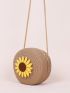 Mini Sunflower Decor Straw Bag